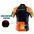 CAMISA CICLISMO MASCULINA MOUNTAIN BIKE MANGA CURTA LISTRADA PRETO E LARANJA - Imagem 4