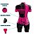 CONJUNTO CICLISMO FEMININO BERMUDA FORRO ESPUMA RESPEITE CICLISTA ROSA COM MANGUITO - Imagem 6