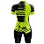 CONJUNTO CICLISMO FEMININO BERMUDA FORRO ESPUMA RESPEITE CICLISTA FLÚOR COM MANGUITO - Imagem 2