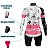CONJUNTO CICLISMO FEMININO BERMUDA FORRO ESPUMA MANGA LONGA BORBOLETA COM MANGUITO - Imagem 4