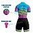 MACAQUINHO CICLISMO MOUNTAIN BIKE FEMININO FORRO EM GEL QUEBRA CABEÇA COLORIDO - Imagem 4