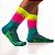 KIT 3 MEIAS DE CICLISMO ESTRELAS AZUL ROSA MANCHAS RKC PIXEL - Imagem 3