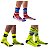 KIT 3 MEIAS DE CICLISMO TINKOFF FDJ BRANCO XTR FLÚOR - Imagem 1