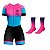 MACAQUINHO ONCA ROSA CONJUNTO CICLISMO E MEIA PIXEL ROSA ROUPA FEMININO - Imagem 1