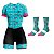 MACAQUINHO AZUL CELESTE CICLISMO E MEIA BIKE AZUL PISCINA ROUPA FEMININO - Imagem 1