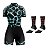 MACAQUINHO CICLISMO MOUNTAIN BIKE FEMININO FORRO EM GEL RKC ZEBRA E MEIA BIKE PRETA - Imagem 1