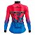 CAMISA DE CICLISMO MANGA LONGA FEMININA ROSA BORBOLETAS - Imagem 2