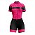 MACAQUINHO CONJUNTO CICLISMO FEMININO CÃES ROSA - Imagem 1