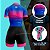 Macaquinho Ciclismo Premium Feminino Rkc Sports Deserto Azul Manga Curta - Imagem 4