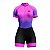 MACAQUINHO CONJUNTO CICLISMO FEMININO GEOMETRIC LILAS - Imagem 1