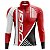 CAMISA CICLISMO MASCULINA MANGA LONGA OGGI VERMELHA - Imagem 1