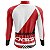 CAMISA CICLISMO MASCULINA MANGA LONGA OGGI VERMELHA - Imagem 2