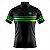 CAMISETA CICLISMO MASCULINA MANGA CURTA RKC SPORTS LISTRAS VERDE UV+50 - Imagem 1