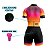 MACAQUINHO INFINITY CICLISMO E MEIA BIKE PRETO/LARANJA ROUPA FEMININO - Imagem 3