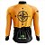 Camisa Ciclismo Masculina Longa Caminho da Fé Dourado UV+ - Imagem 2