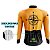 Camisa Ciclismo Masculina Longa Caminho da Fé Dourado UV+ - Imagem 4