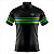 Camisa Ciclismo Masculina Manga Curta Rkc Sports Listras Verde UV+ - Imagem 1