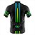 Camisa Ciclismo Masculina Manga Curta Rkc Sports Listras Verde UV+ - Imagem 2