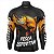 Camisa De Pesca Masculina Manga Longa Preta e Laranja Uv+50 - Imagem 2