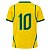 Camiseta Brasil Amarela Infantil Futebol Rkc Sports UV+50 - Imagem 2