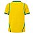 Camiseta Brasil Amarela Infantil Futebol Rkc Sports UV+50 - Imagem 3