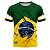 Camiseta Esportiva Masculina Rkc Sports Brasil Bandeira Proteção UV+50 - Imagem 1