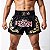 Short Muay Thai Estilo Tailandês Ockto Preto Dt Rosa - Imagem 1