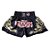 Short Muay Thai Estilo Tailandês Ockto Preto Dt Rosa - Imagem 2