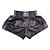 Short Muay Thai Estilo Tailandês ALL Black Go Fight - Imagem 1