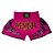 Short Muay Thai Estilo Tailandes Ockto Training Rosa - Imagem 1