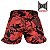 Short Muay Thai Estilo Retrô Ockto Invictus Camuflado Vermelho - Imagem 4