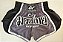 Short Muay Thai Estilo Tailandês Gray in Black Go Fight - Imagem 1