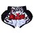 Short Muay Thai Estilo Tailandês Go Fight Dragon White - Imagem 1