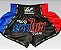 Short Muay Thai Estilo Tailandês Go Fight Blue n Red - Imagem 1