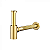 Sifão Metálico Flexível com Copo para Banheiro Line Dourado Fosco - Imagem 1