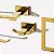 Kit de Acessórios para Banheiro Mondrian Dourado - Imagem 3