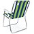 Cadeira Alta Praia Mor Alumínio - Azul e Verde - Imagem 2