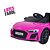 Mini Carro Elétrico 12v Audi R8 Spyder Rosa BW123RS - Imagem 1