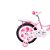 Bicicleta Unitoys Princess Aro 16 Ref.1048 - Rosa - Imagem 5