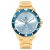 Relógio Masculino Tuguir Analógico TG157 TG30188 Dourado/Azul - Imagem 2