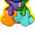 Brinquedo Animal Puzzle Leão 3D Calesita Tateti 612 Amarelo - Imagem 3