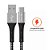 Cabo USB-A Para USB-C Em Nylon Trançado Geonav 1,2m ESC05BK - Imagem 4