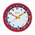 Relógio de Parede Herweg 26cm 6690-269 Vermelho Pantone - Imagem 1