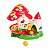 Brinquedo Bello Cogumelo Tateti Calesita Ref.712 Vermelho - Imagem 1