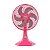 Ventilador de Mesa Britânia 30cm 6 Pás 60W BVT304 Rosa 220V - Imagem 1