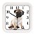 Relógio de Parede Ambiente 23cm Cachorro 119054-141 Branco - Imagem 1