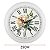 Relógio de Parede Ambiente 25cm Flores 119103-021 Branco - Imagem 2