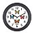 Relógio de Parede Ambiente 25cm Borboletas 198000-034 Preto - Imagem 1