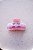 Piranha Retangular Rosa Cereja Strass - Imagem 2