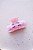 Piranha Retangular Rosa Cereja Strass - Imagem 1